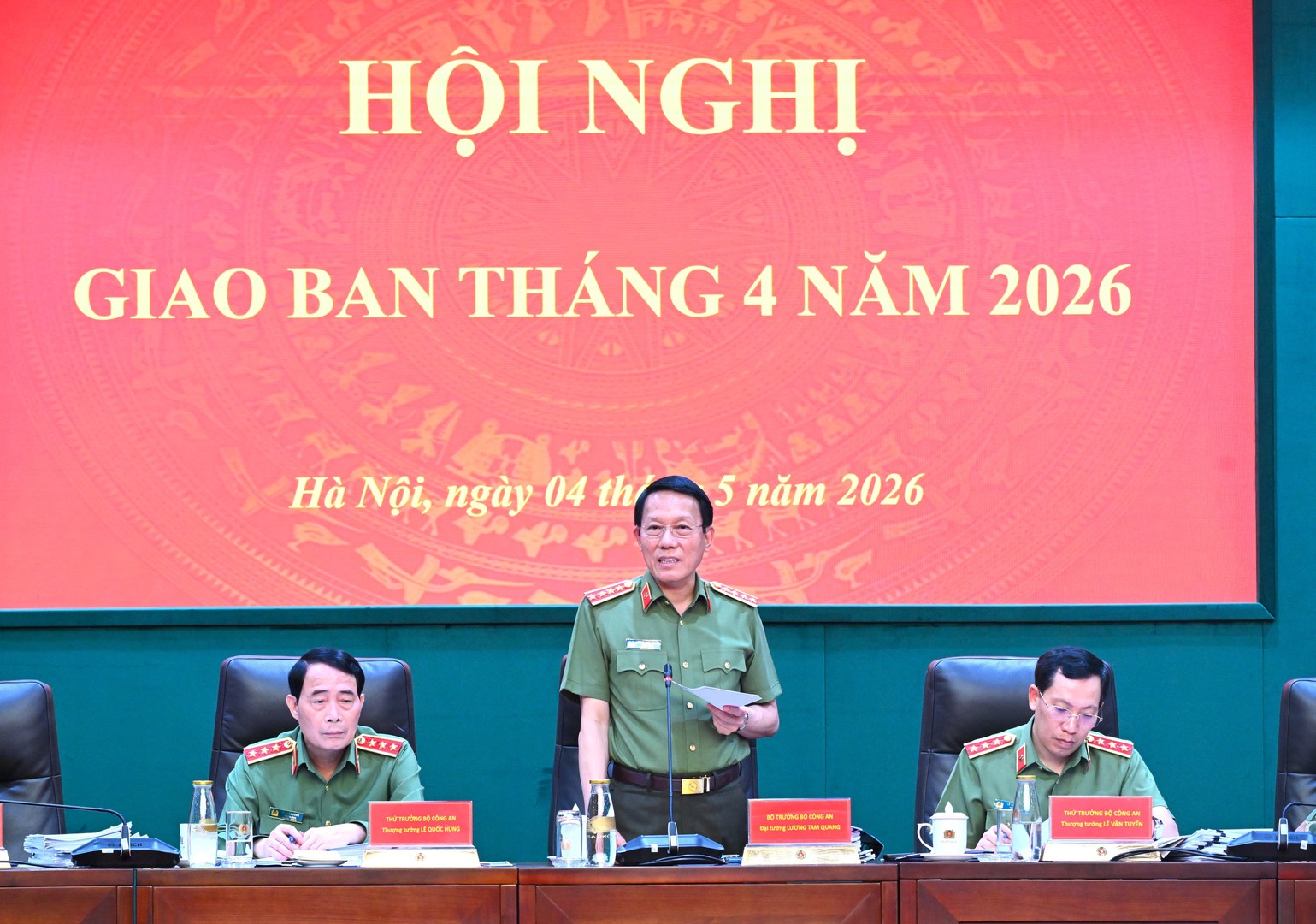 Bộ Công an tổ chức Hội nghị giao ban công tác tháng 4 tháng 2026